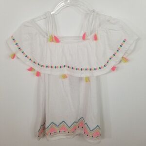 Artisan NY girls off shoulder tunic blouse NWT